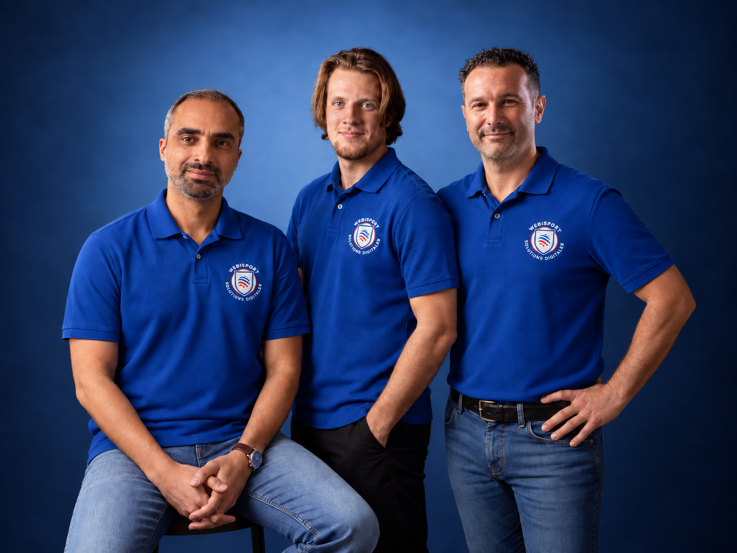 Farid Lahssini, Victor Denis et Franck Simoes da Silva, fondateurs de Webisport